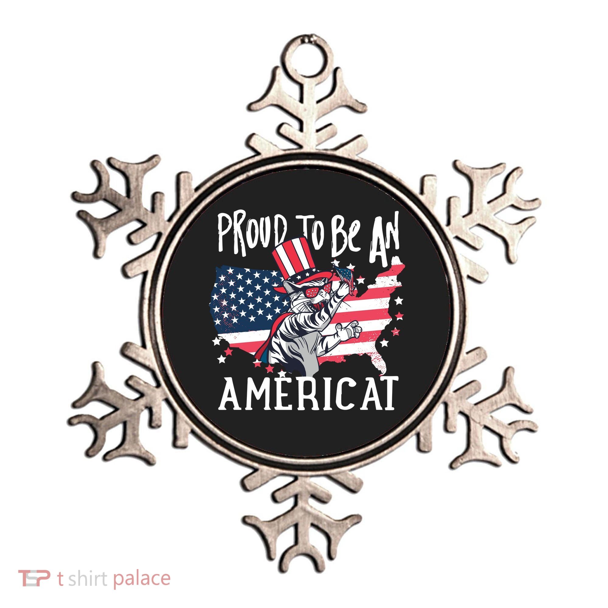 Proud To Be an Americat Cat Ornament