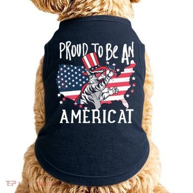 Proud To Be an Americat Cat Doggie Tank