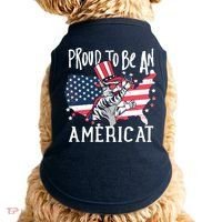 Proud To Be an Americat Cat Doggie Tank thumb 0