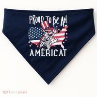 Proud To Be an Americat Cat USA-Made Doggie Bandana thumb 0