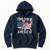 Proud To Be an Americat Cat Hoodie thumb 0