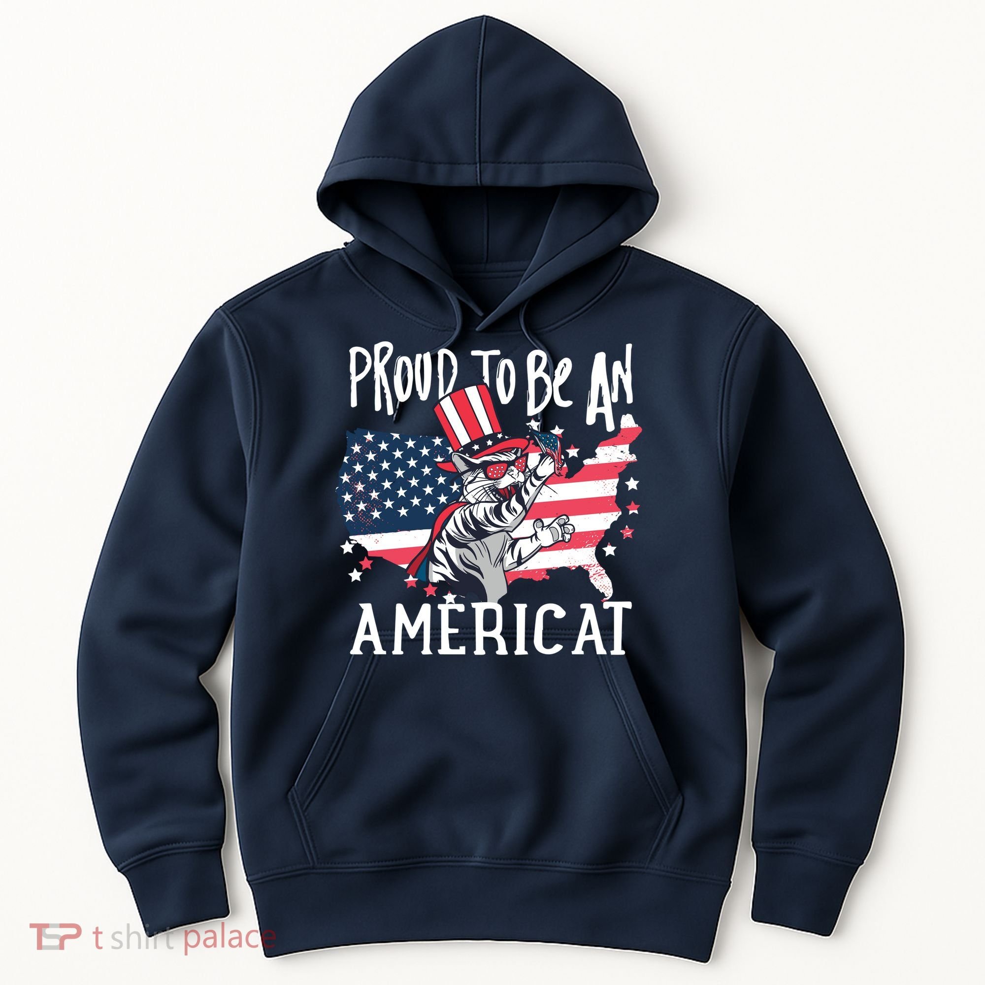 Proud To Be an Americat Cat Hoodie