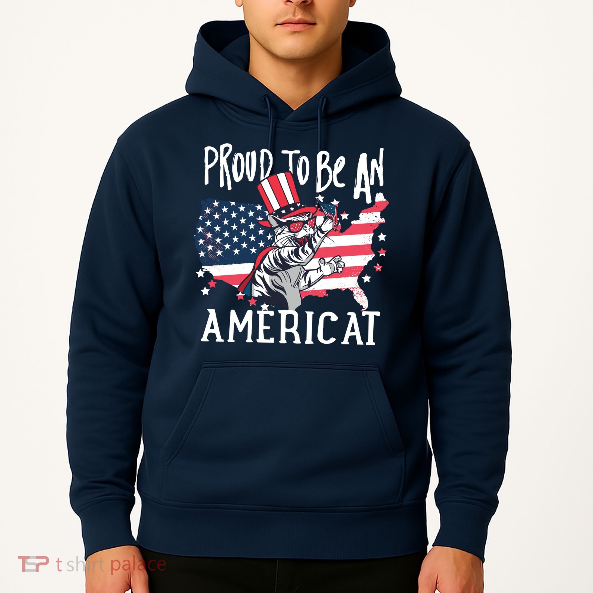 Proud To Be an Americat Cat Hoodie