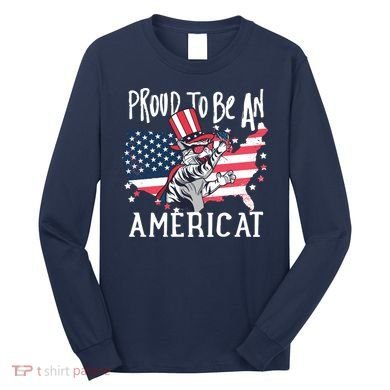 Proud To Be an Americat Cat Long Sleeve Shirt