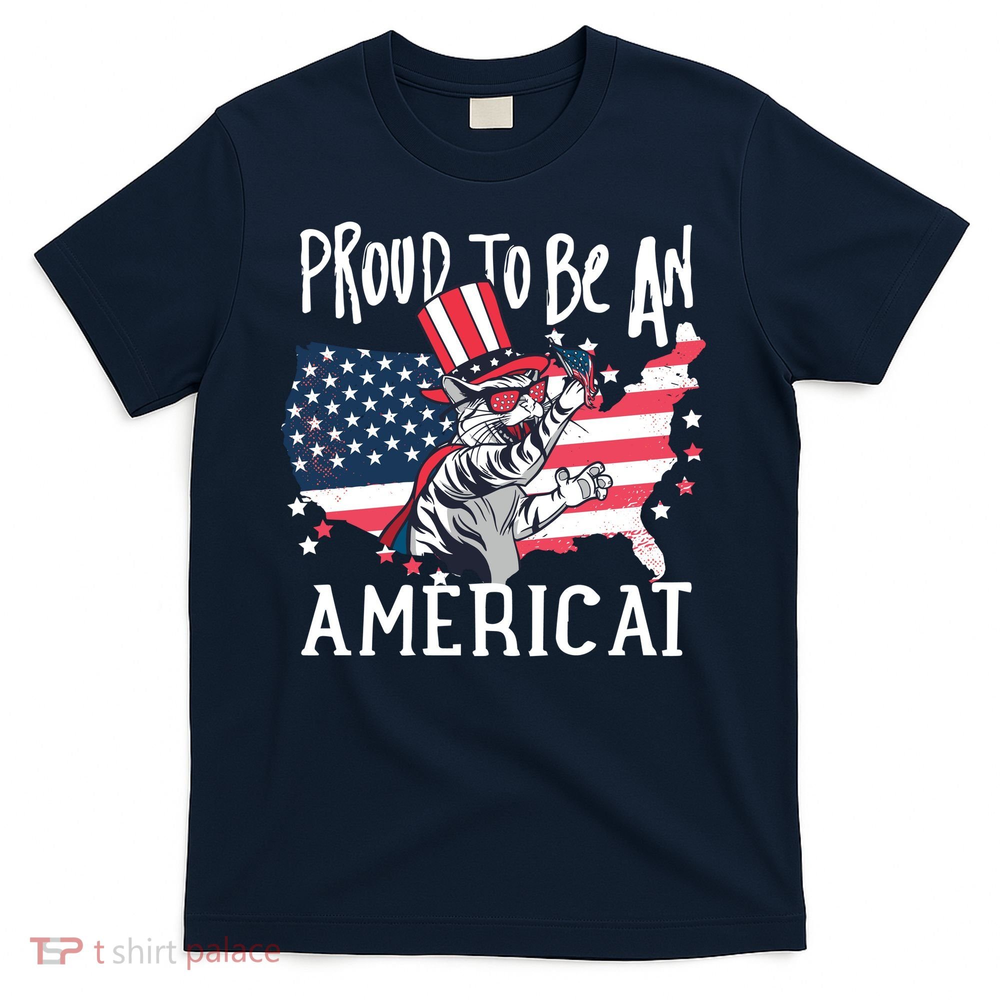Proud To Be an Americat Cat T-Shirt