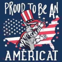 Proud To Be an Americat Cat T-Shirt thumb 7