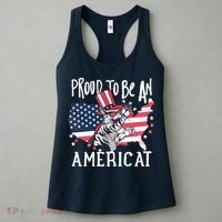 Proud To Be an Americat Cat Women's Tank Top thumb 3