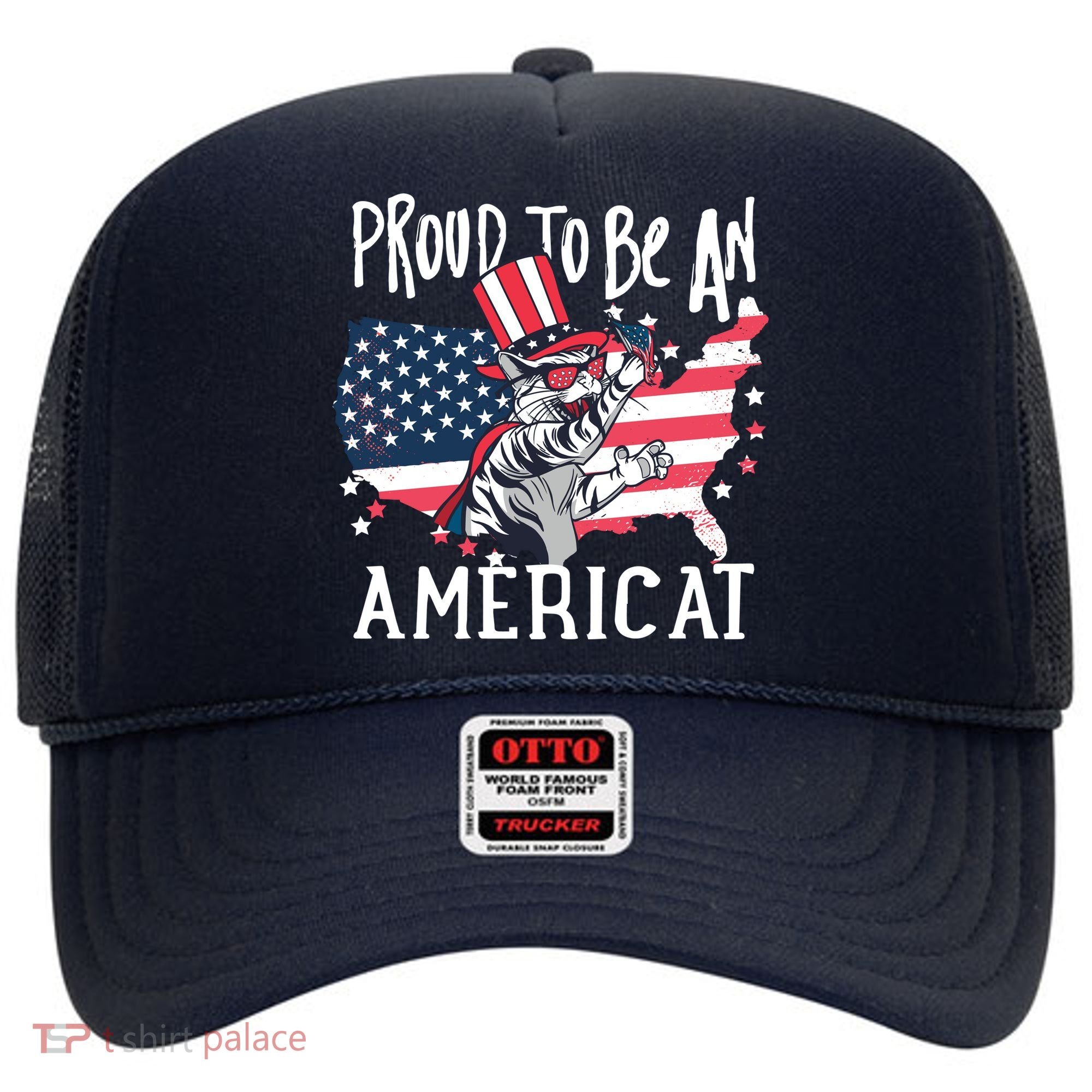 Proud To Be an Americat Cat Hat