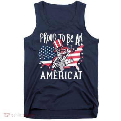 Proud To Be an Americat Cat Tank Top