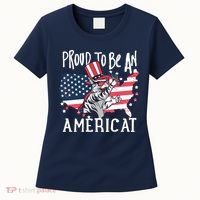 Proud To Be an Americat Cat Women's T-Shirt thumb 0