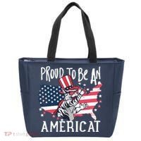 Proud To Be an Americat Cat Tote Bag thumb 0