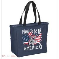 Proud To Be an Americat Cat Tote Bag thumb 2