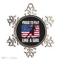 Proud To Play Like A Girl USA Soccer Ornament thumb 0