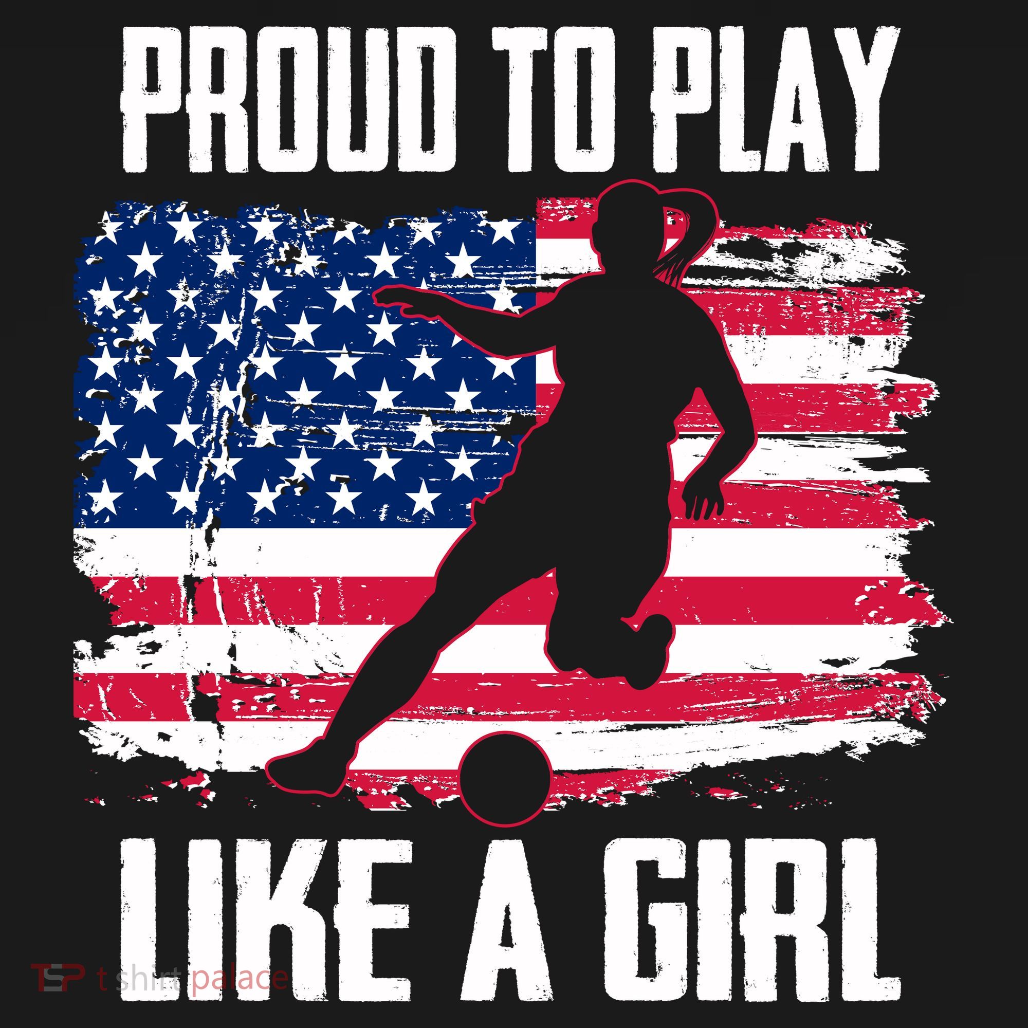 Proud To Play Like A Girl USA Soccer Ornament