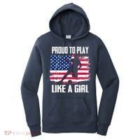 Proud To Play Like A Girl USA Soccer Women's Hoodie thumb 0