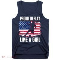 Proud To Play Like A Girl USA Soccer Tank Top thumb 0