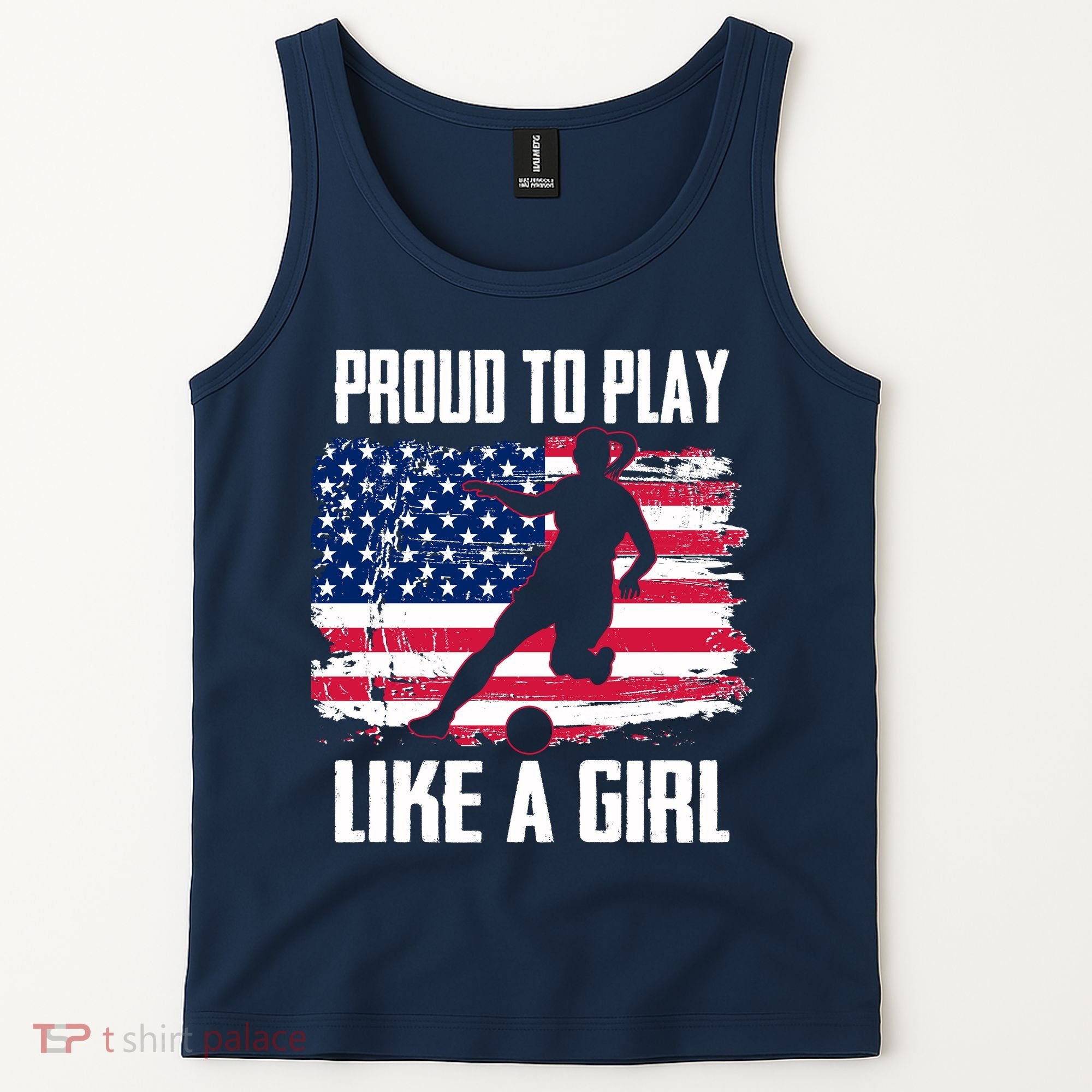 Proud To Play Like A Girl USA Soccer Tank Top