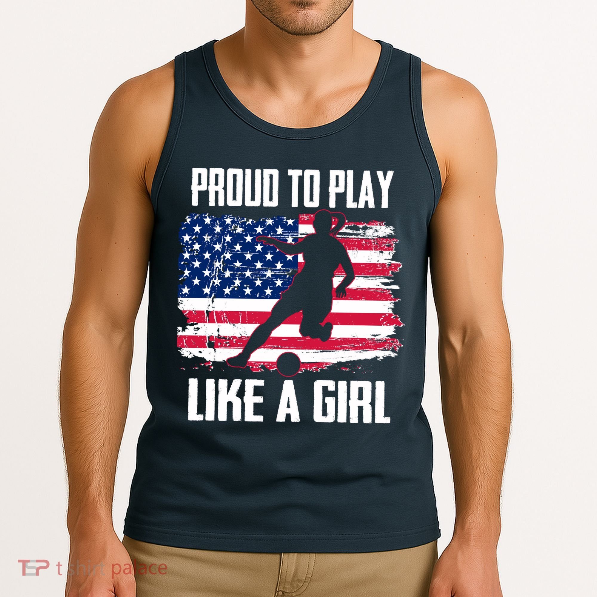 Proud To Play Like A Girl USA Soccer Tank Top