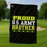 Proud U.S. Army Brother Golf Towel thumb 1