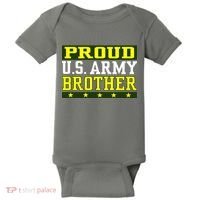 Proud U.S. Army Brother Baby Bodysuit thumb 0