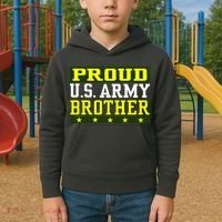 Proud U.S. Army Brother Kids Hoodie thumb 2