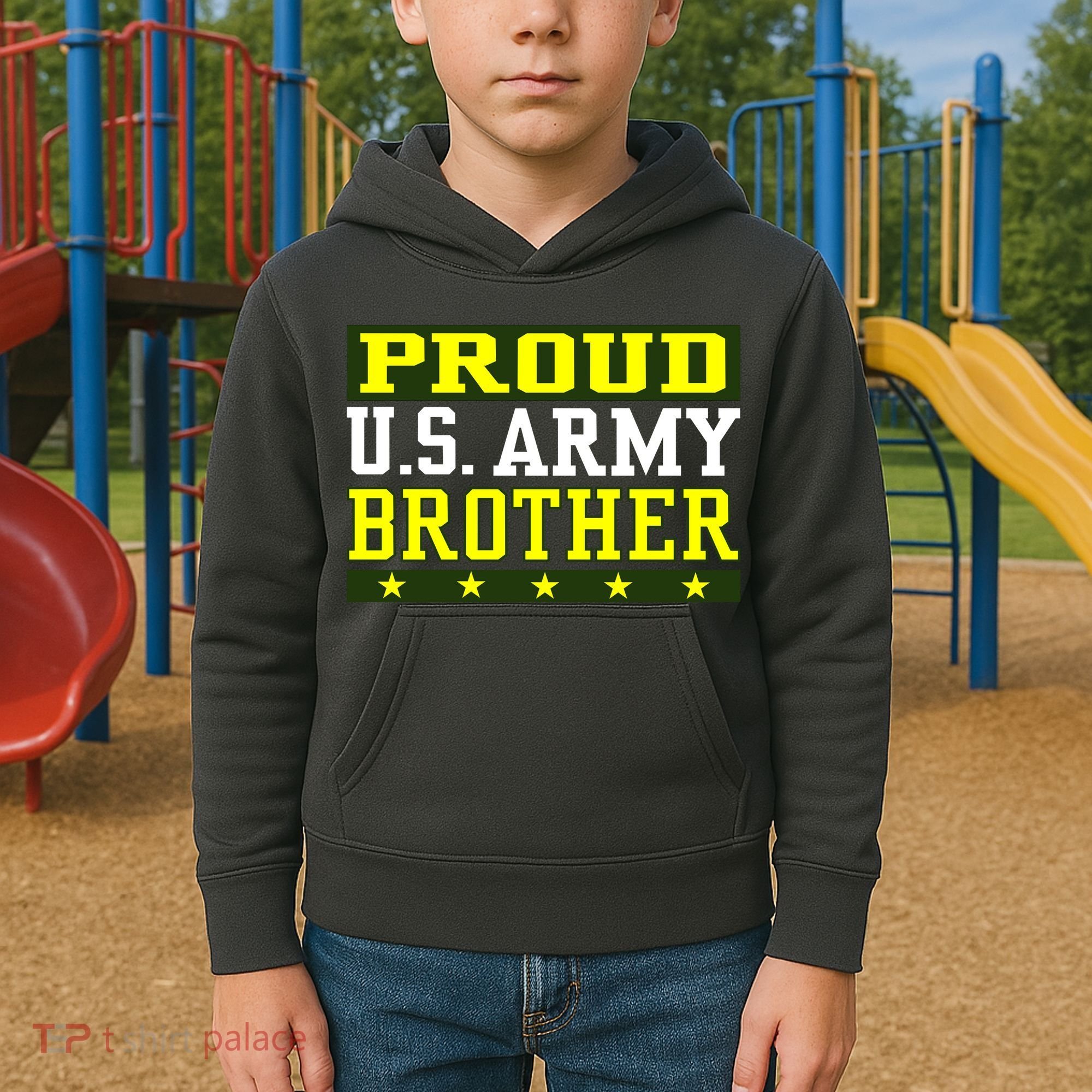 Proud U.S. Army Brother Kids Hoodie