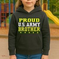 Proud U.S. Army Brother Kids Hoodie thumb 3