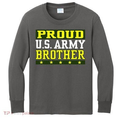 Proud U.S. Army Brother Kids Long Sleeve Shirt