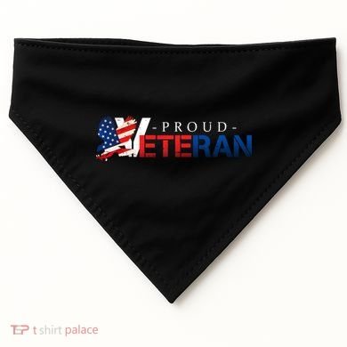 Proud USA Veteran Eagle USA-Made Doggie Bandana