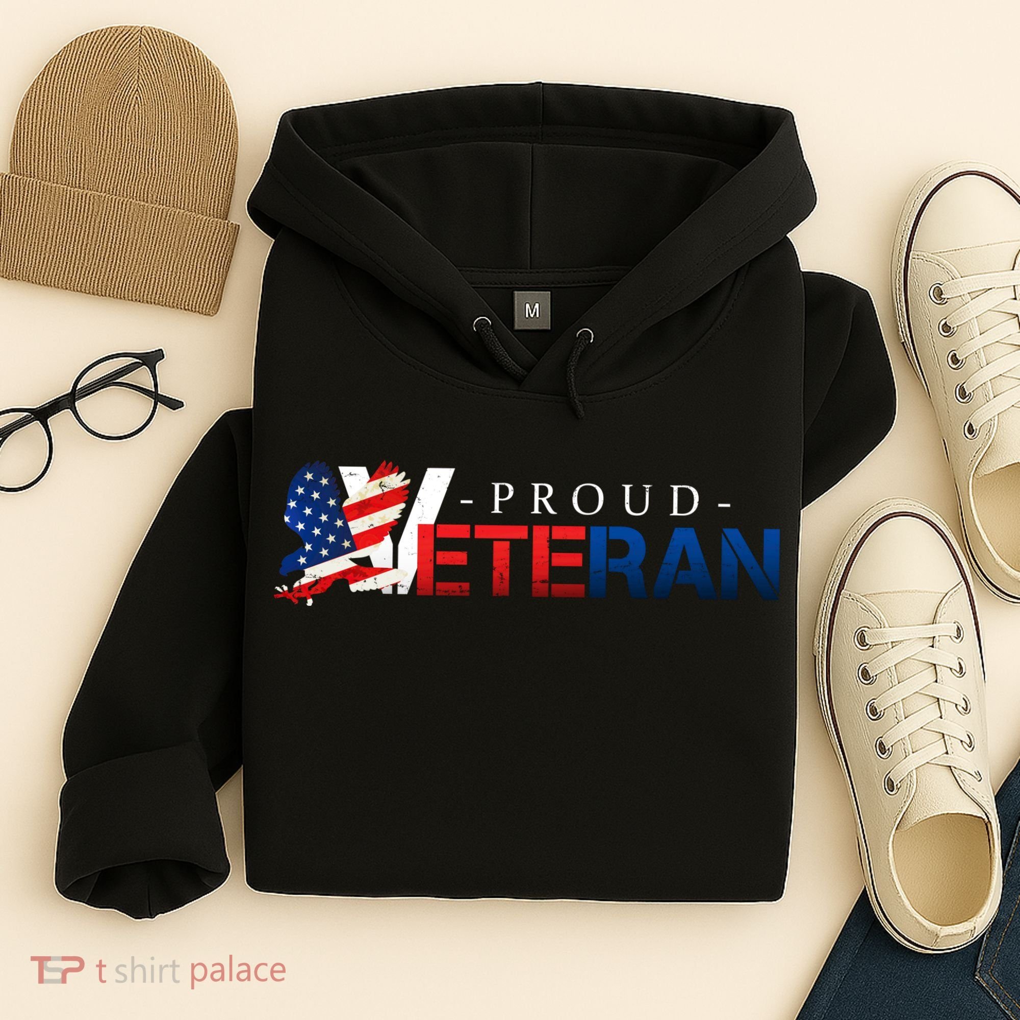 Proud USA Veteran Eagle Hoodie
