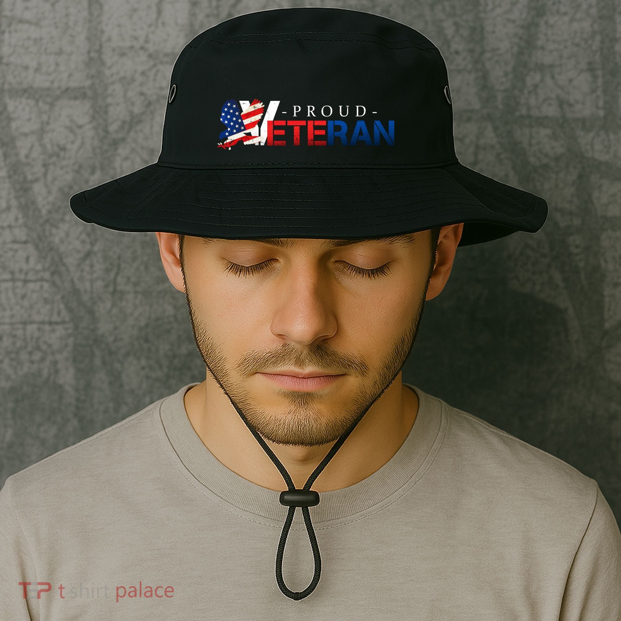 Proud USA Veteran Eagle Bucket Hat