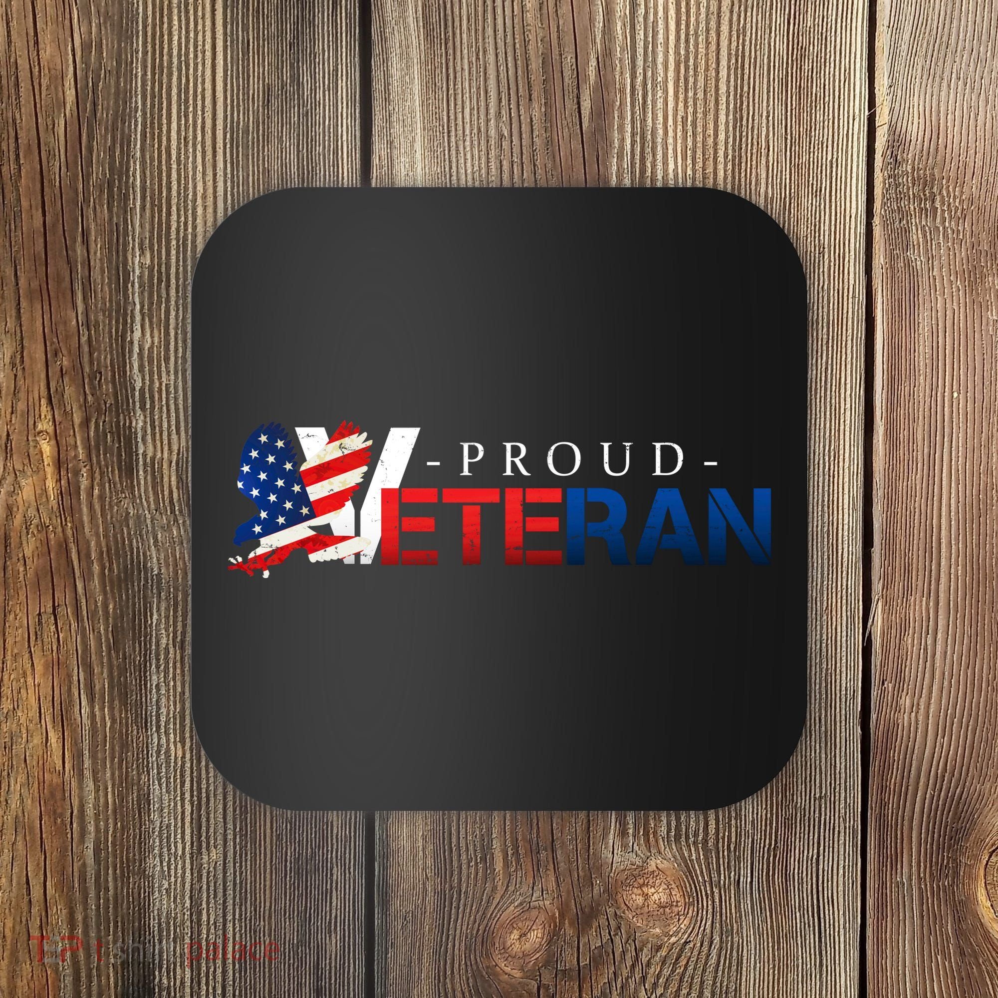 Proud USA Veteran Eagle Coaster