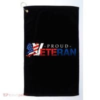 Proud USA Veteran Eagle Golf Towel thumb 0