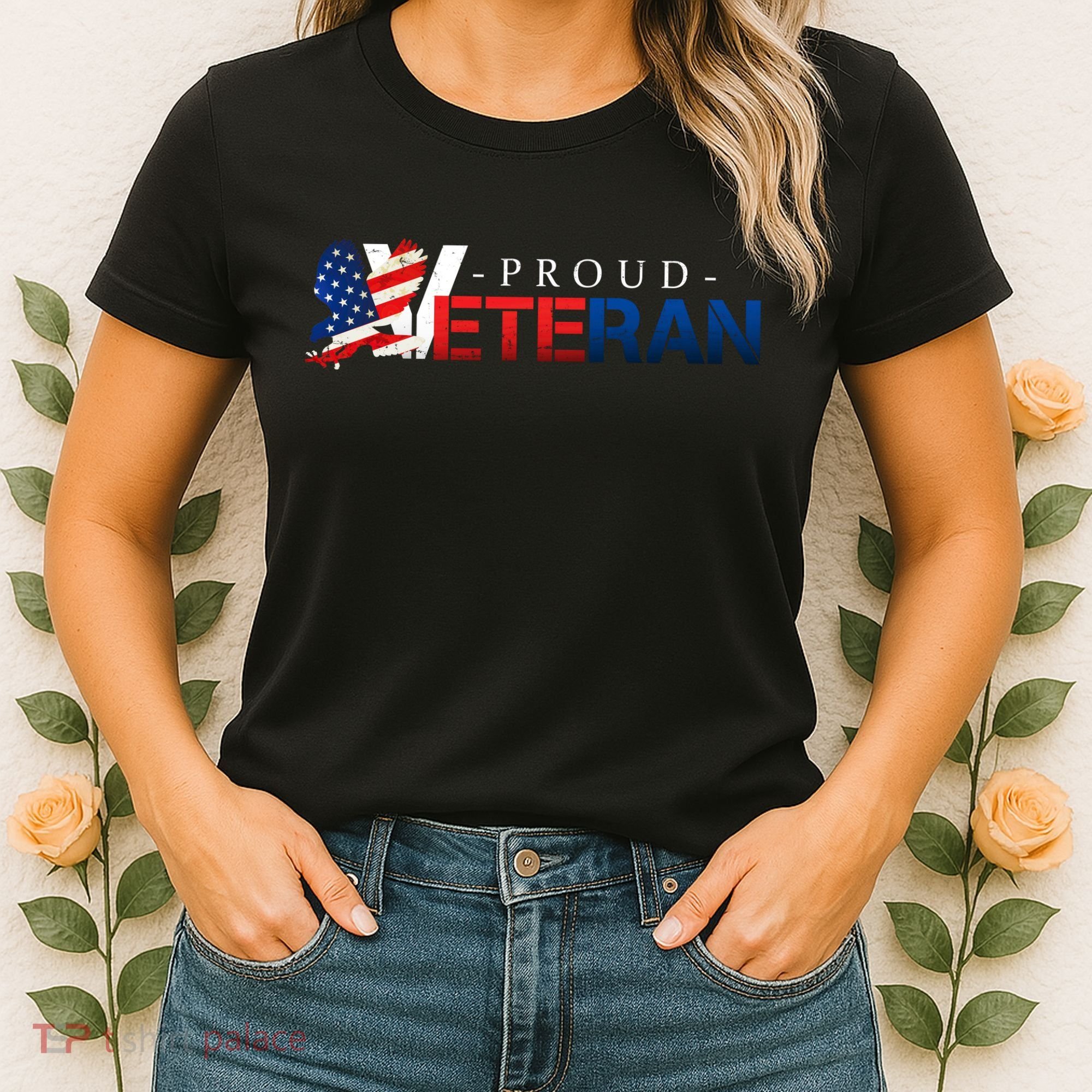 Proud USA Veteran Eagle Women's T-Shirt
