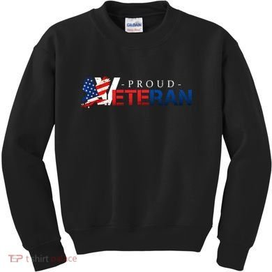 Proud USA Veteran Eagle Kids Sweatshirt