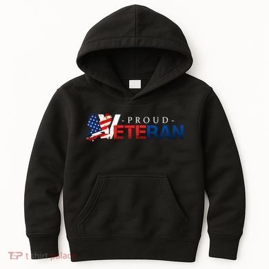 Proud USA Veteran Eagle Kids Hoodie