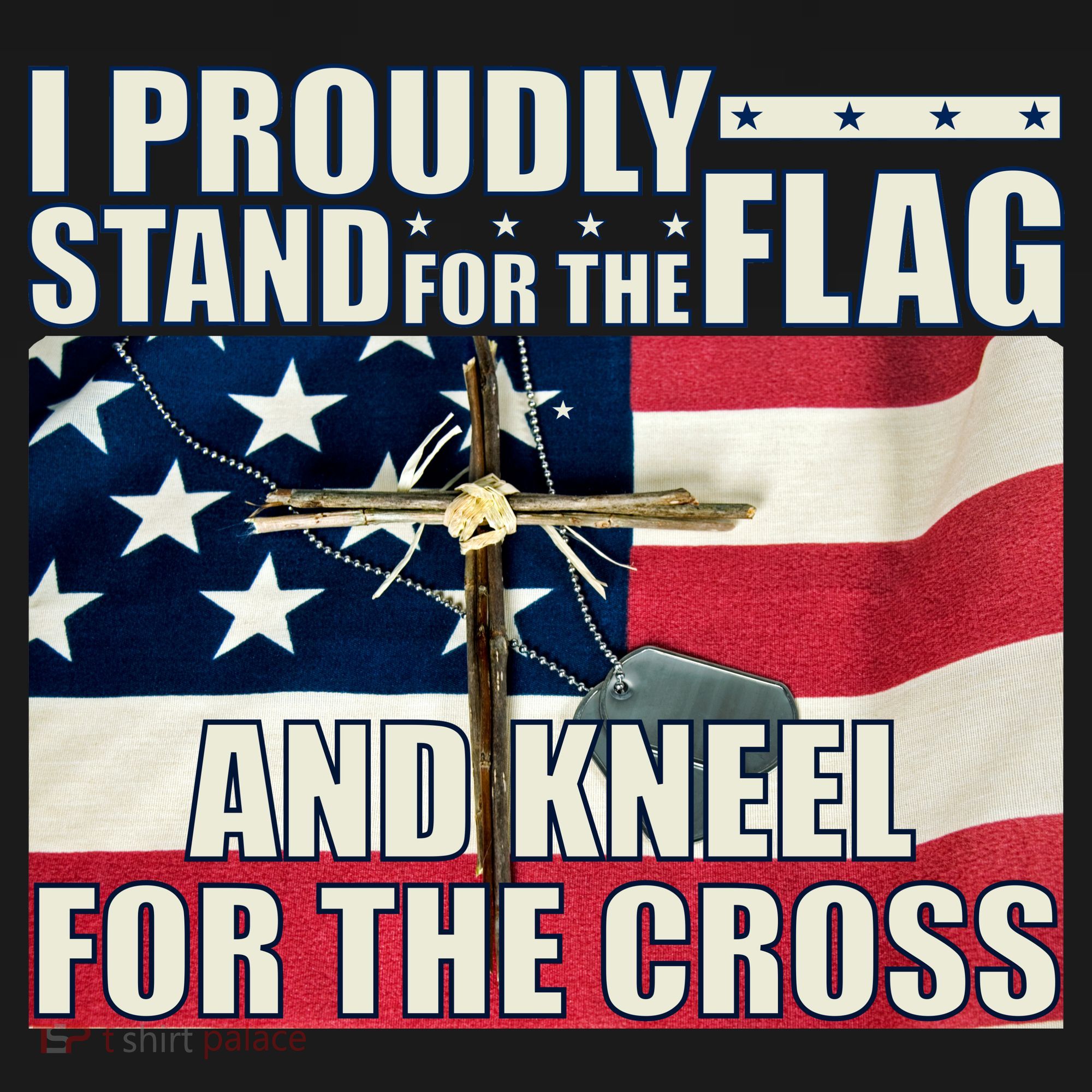 Proudly Stand For The Flag And Kneel For The Cross Women's Hoodie