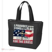 Proudly Stand For The Flag And Kneel For The Cross Tote Bag thumb 3