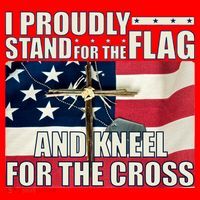 Proudly Stand For The Flag And Kneel For The Cross Santa Hat thumb 1