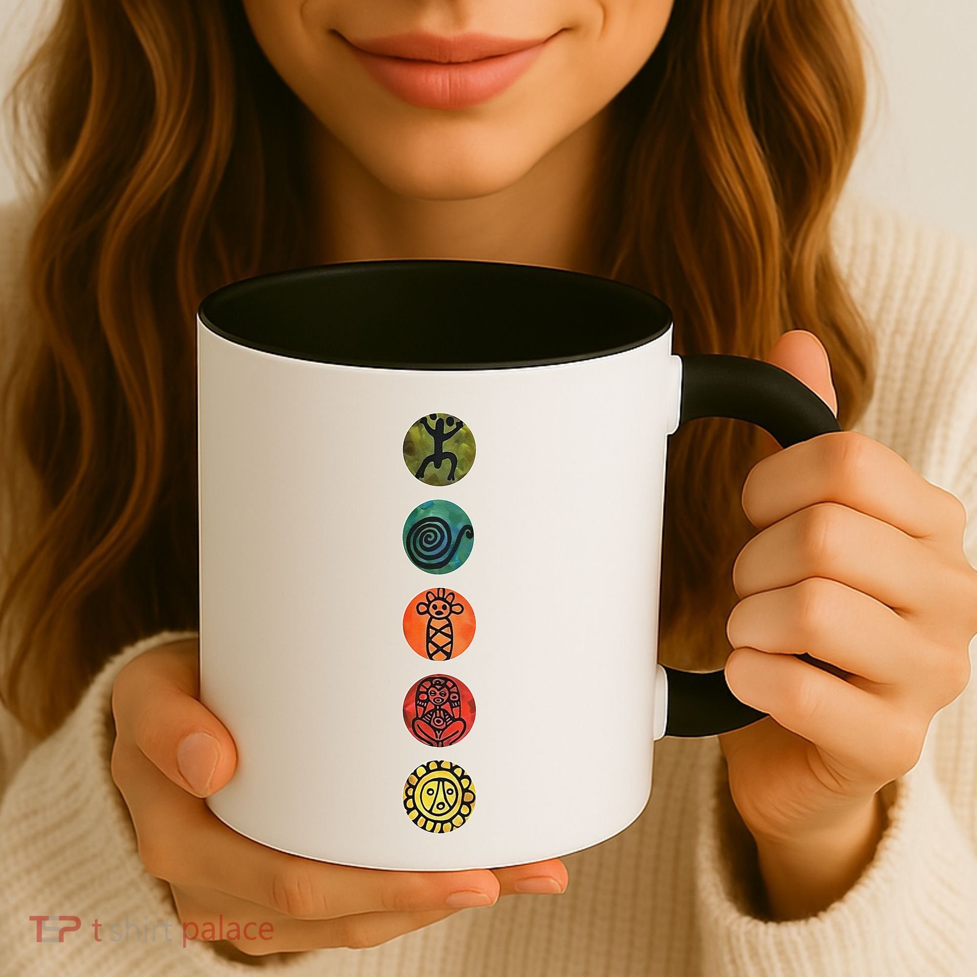 Puerto Rico Petroglyphs Art Letters Coffee Mug