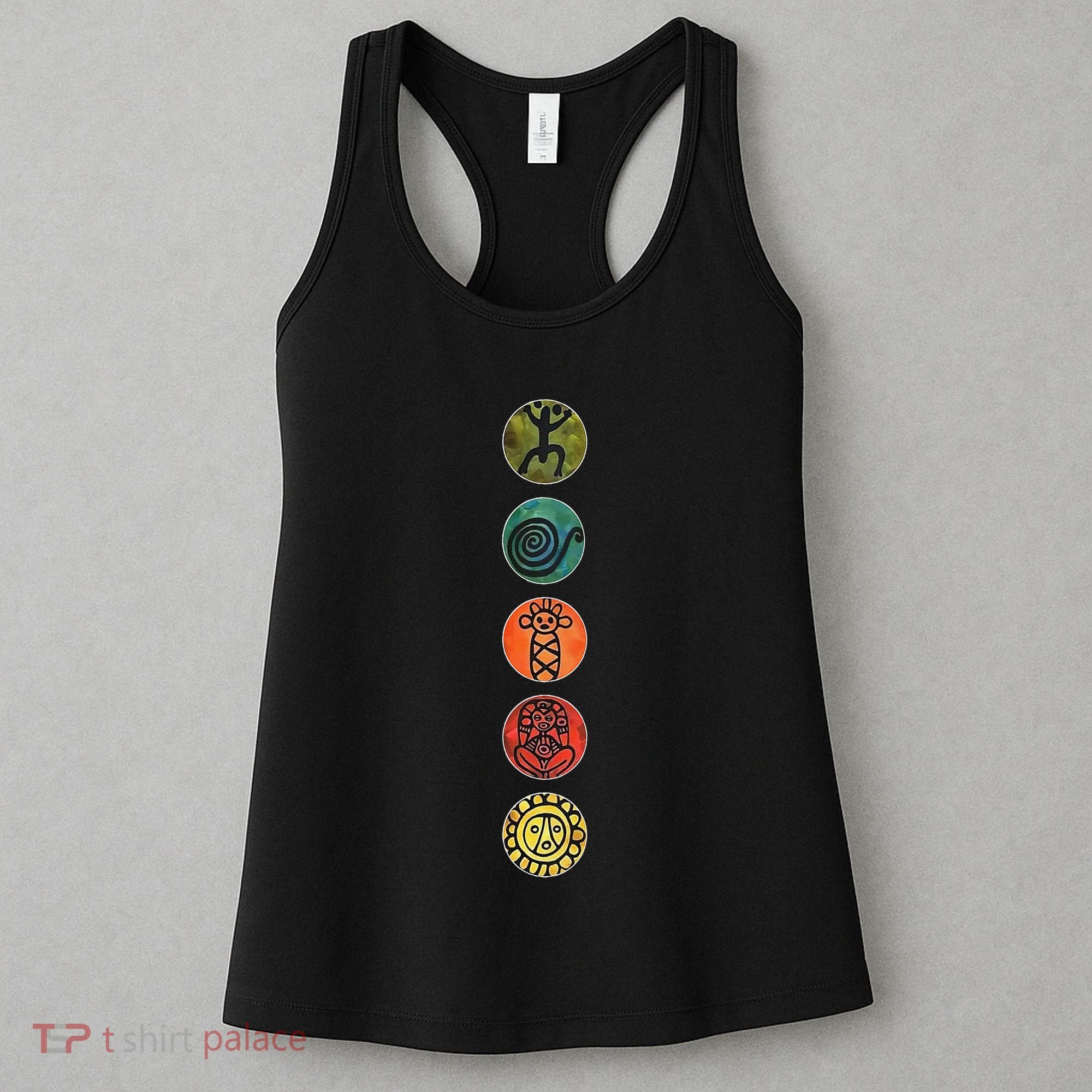 Puerto Rico Petroglyphs Art Letters Women's Tank Top