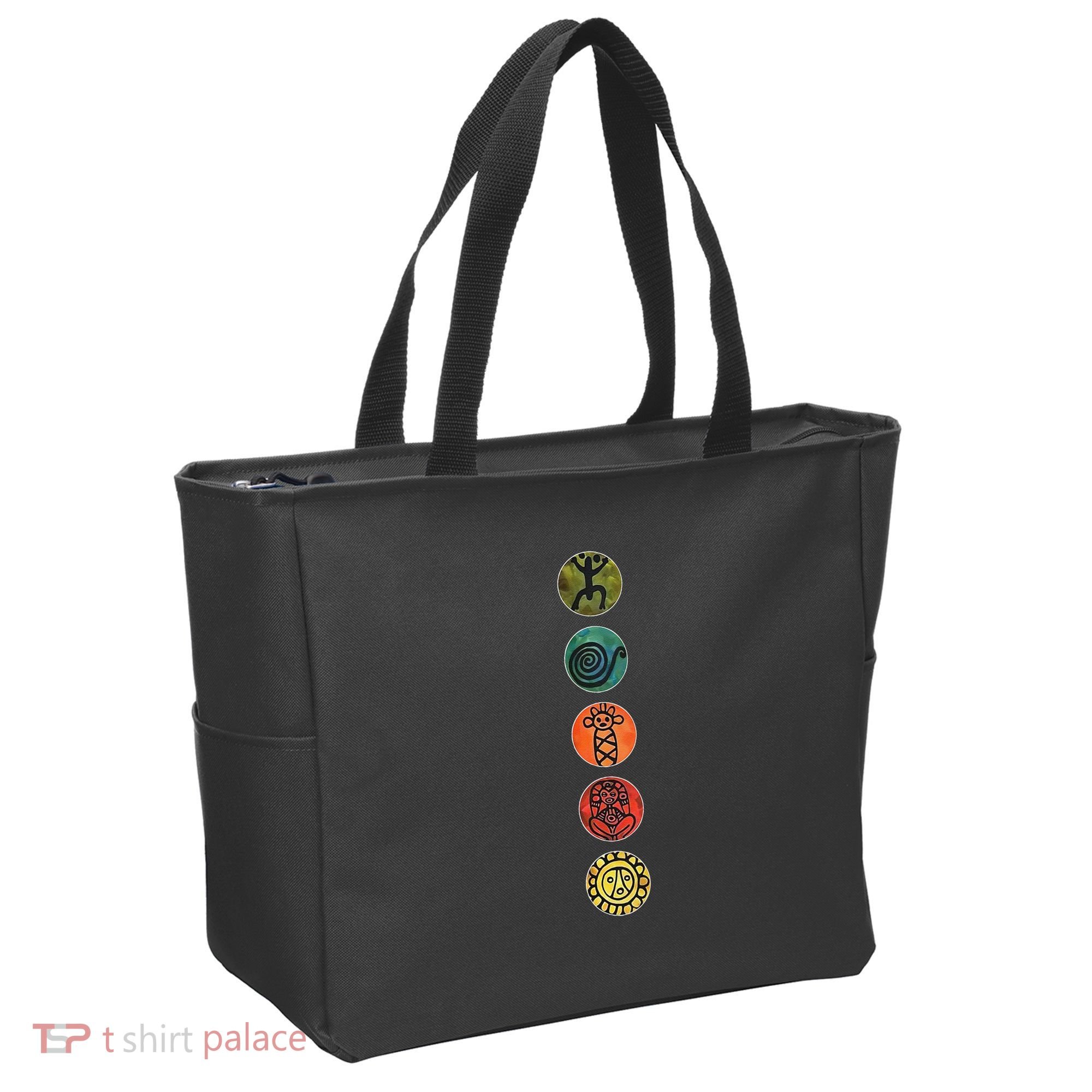 Puerto Rico Petroglyphs Art Letters Tote Bag