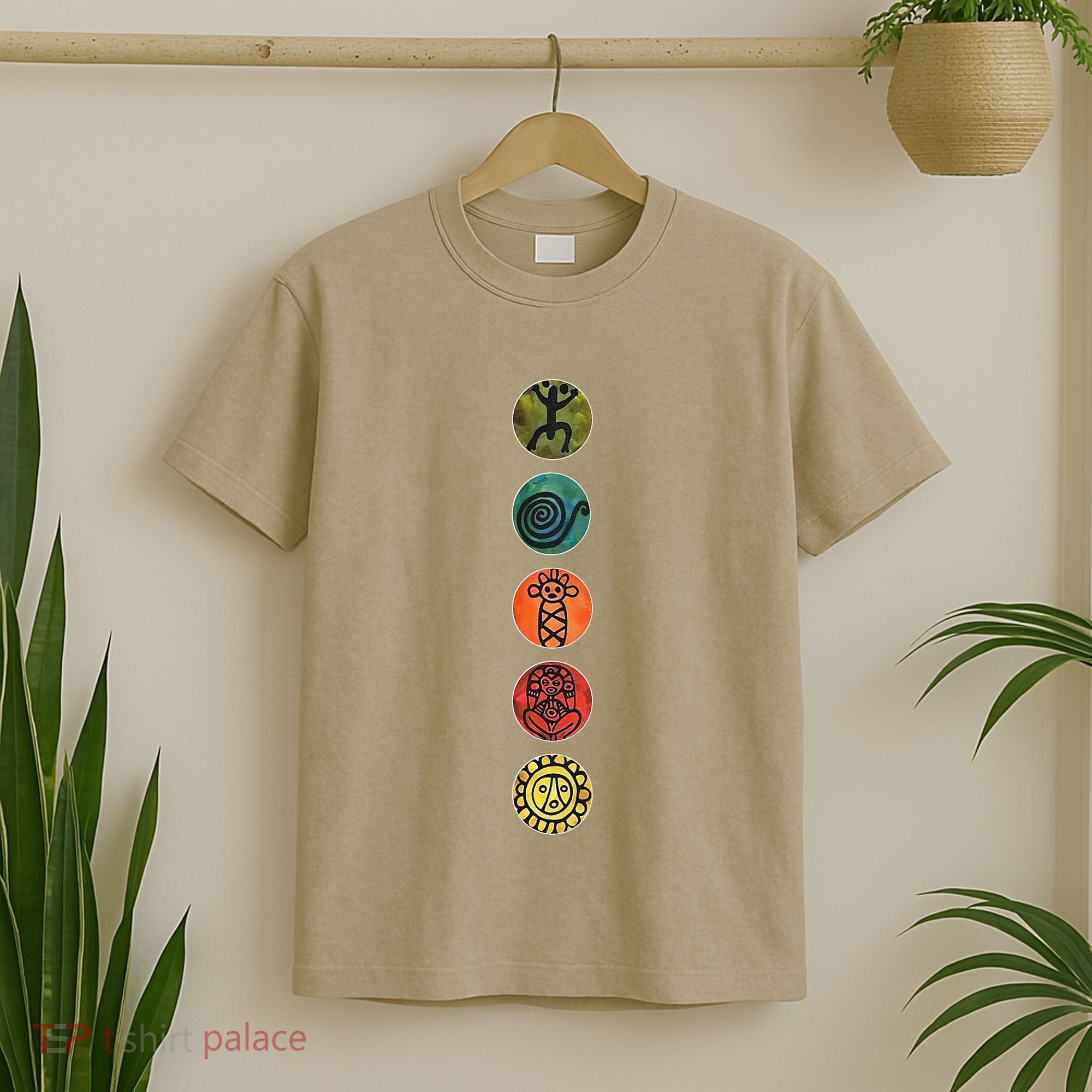 Puerto Rico Petroglyphs Art Letters T-Shirt