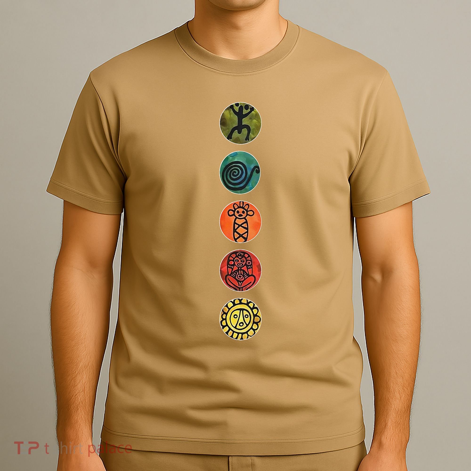 Puerto Rico Petroglyphs Art Letters T-Shirt