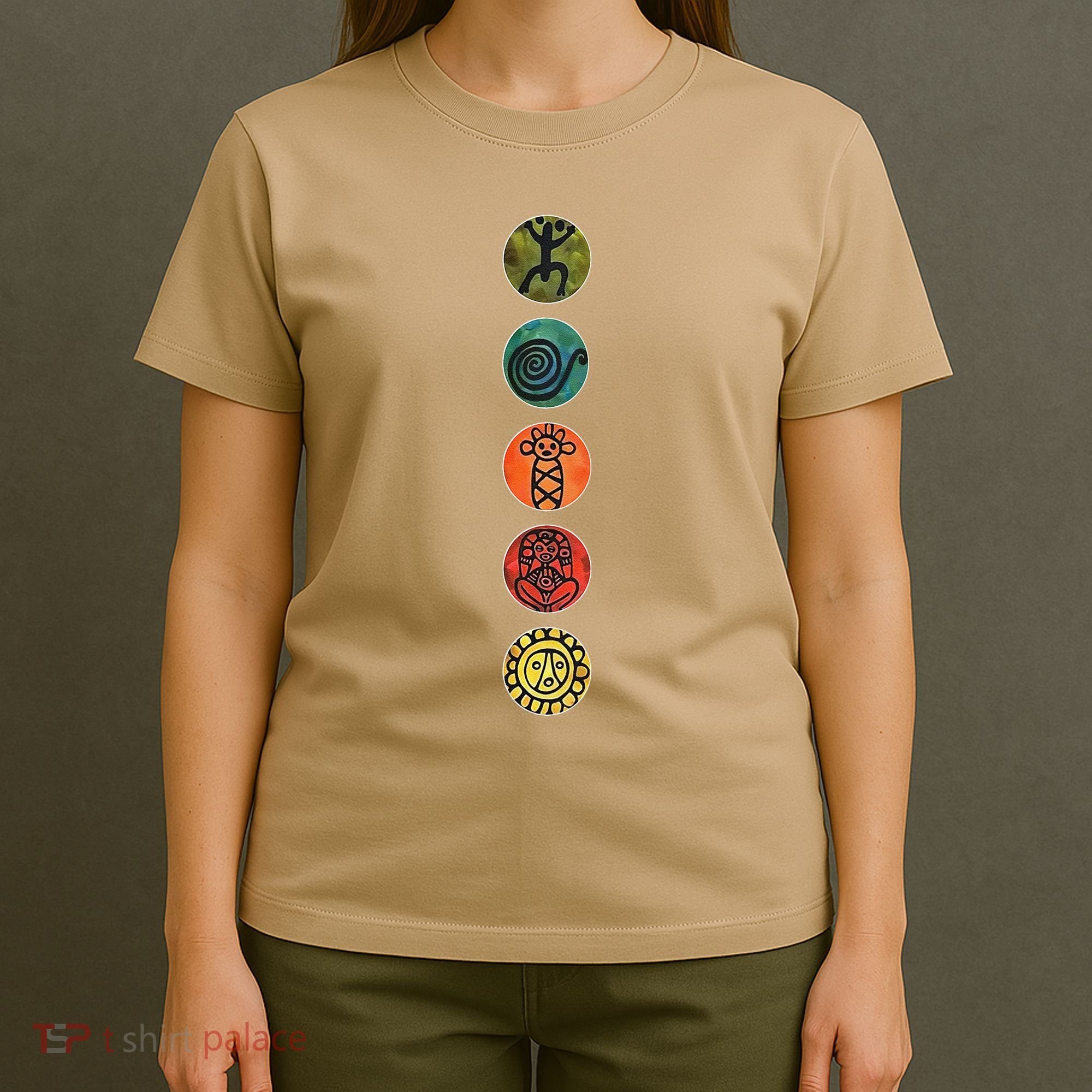 Puerto Rico Petroglyphs Art Letters T-Shirt