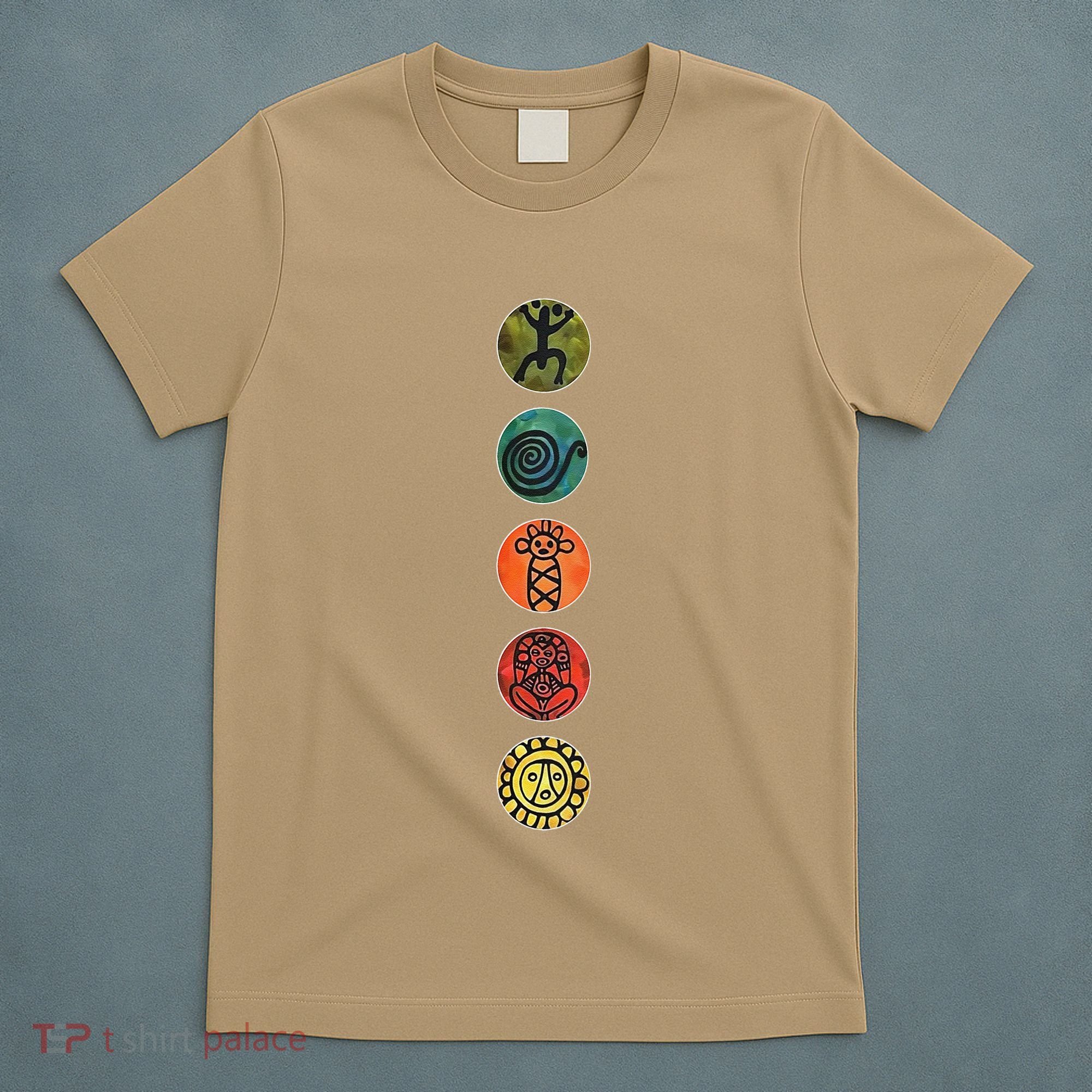 Puerto Rico Petroglyphs Art Letters T-Shirt