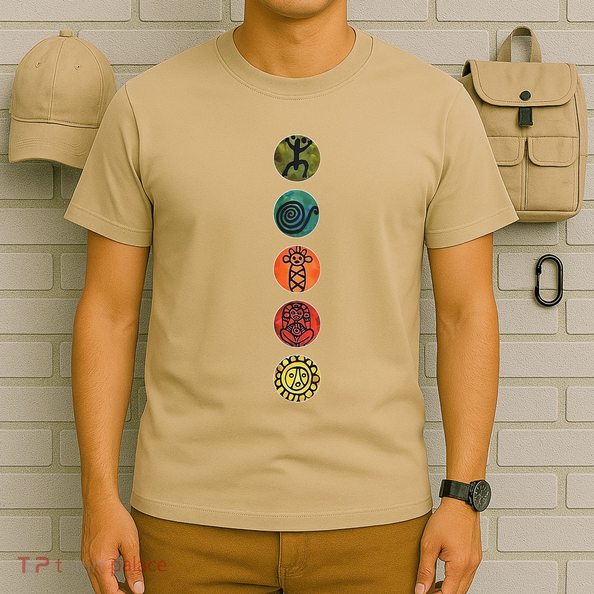 Puerto Rico Petroglyphs Art Letters T-Shirt
