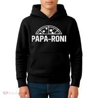 Papa Roni Pizza Funny Kids Hoodie thumb 4