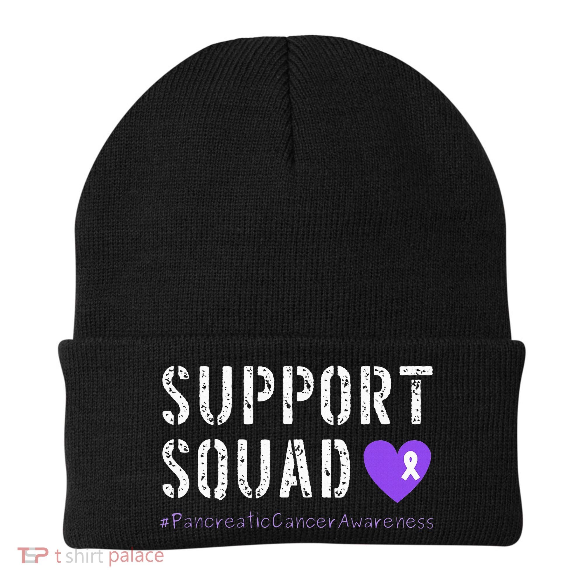 Purple Ribbon Pancreatic Cancer Awareness Beanie