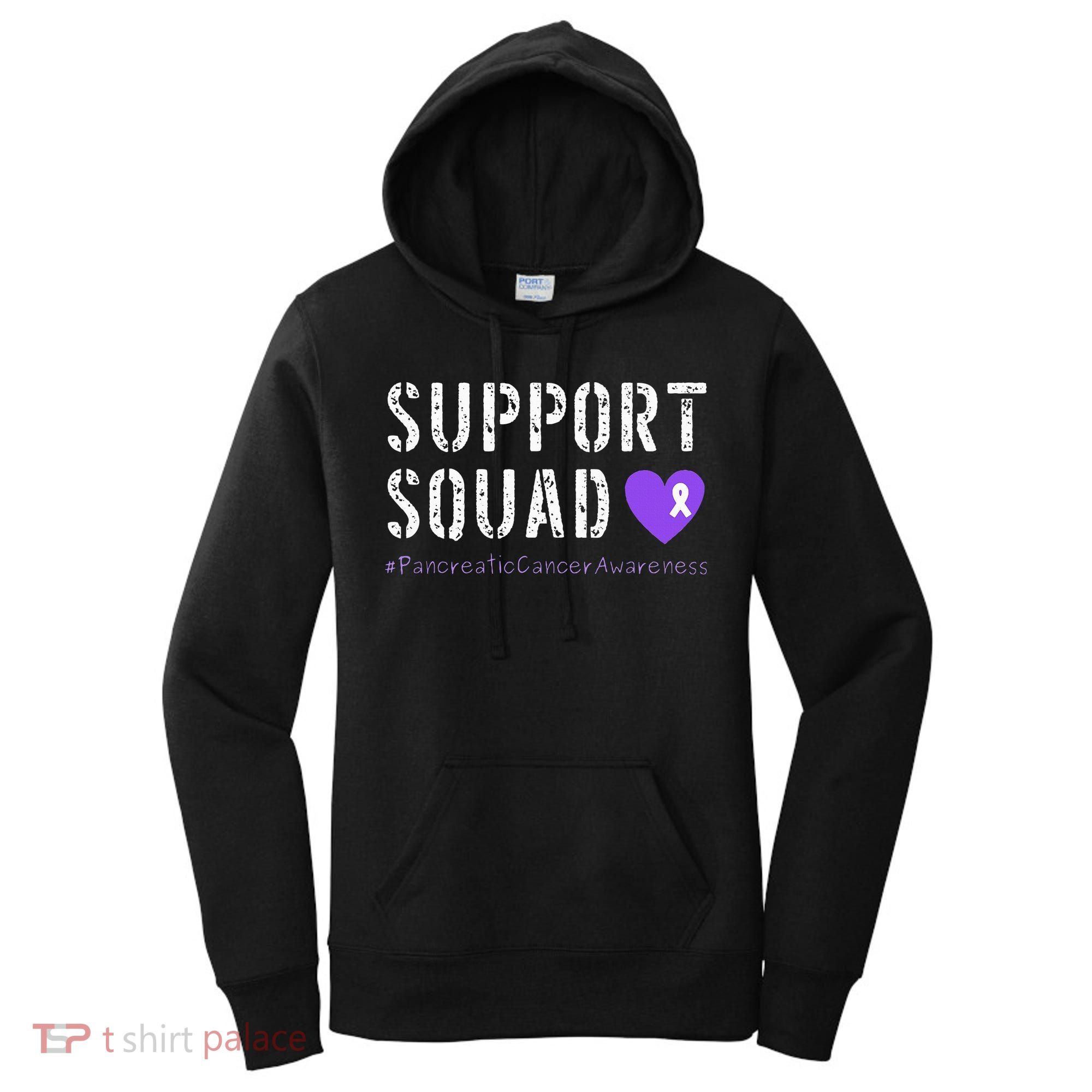 Purple Ribbon Pancreatic Cancer Awareness Women's Hoodie
